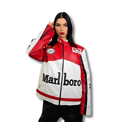 MARLBORO LEATHER RACING JACKET | UNISEX